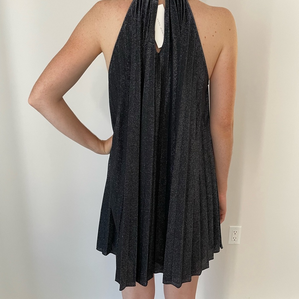 Zara Shimmering Black Evening Dress